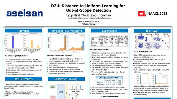 D2U: Distance-to-Uniform Learning for Out-of-Scope Detection