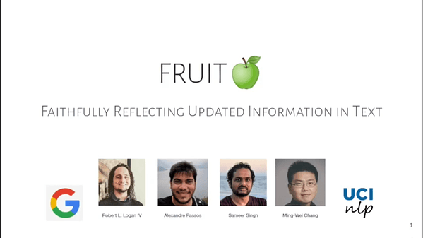 FRUIT: Faithfully Reflecting Updated Information in Text