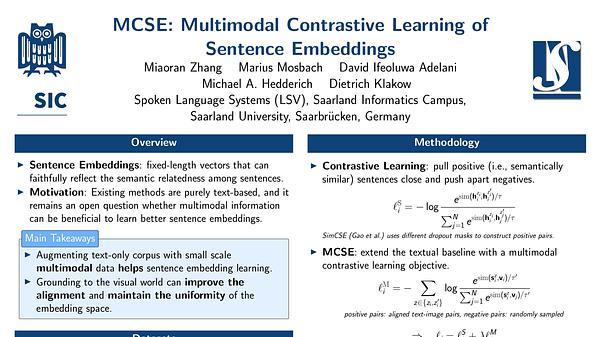 MCSE: Multimodal Contrastive Learning of Sentence Embeddings
