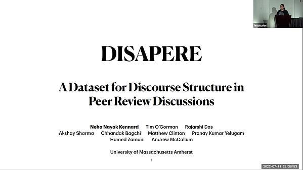 DISAPERE: A Dataset for Discourse Structure in Peer Review Discussions