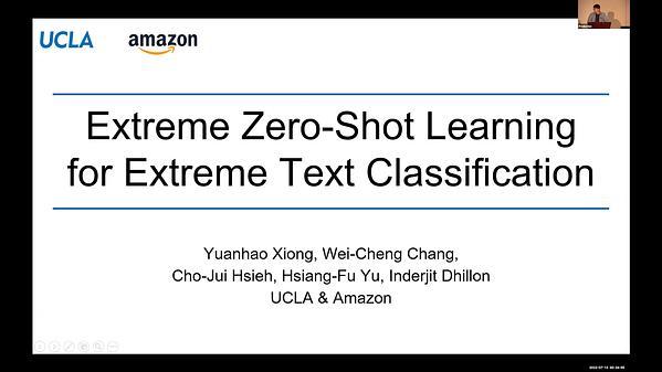 Extreme Zero-Shot Learning for Extreme Text Classification