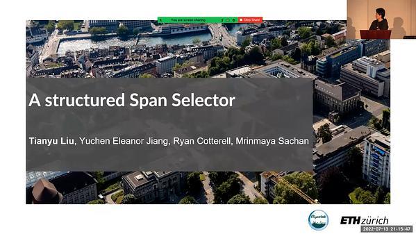 A Structured Span Selector