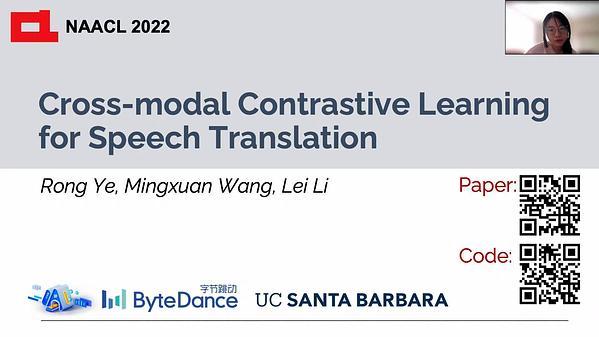 Cross-modal Contrastive Learning for Speech Translation