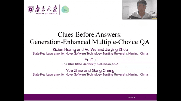 Clues Before Answers: Generation-Enhanced Multiple-Choice QA