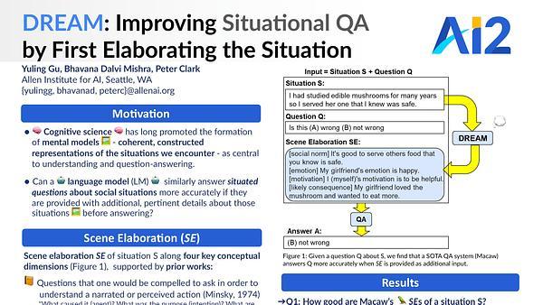 DREAM: Improving Situational QA by First Elaborating the Situation