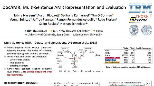DocAMR: Multi-Sentence AMR Representation and Evaluation