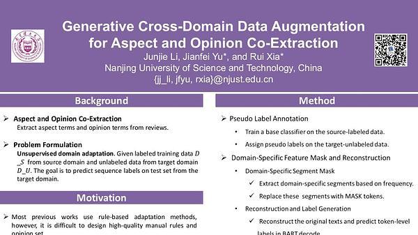 Generative Cross-Domain Data Augmentation for Aspect and Opinion Co-Extraction