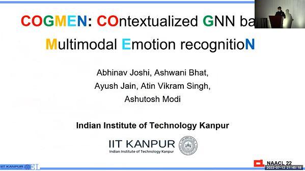 COGMEN: COntextualized GNN based Multimodal Emotion recognitioN