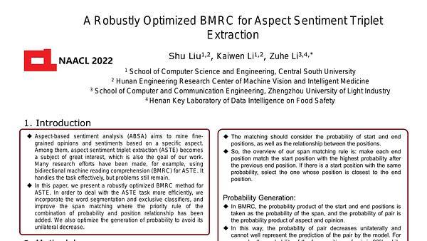 A Robustly Optimized BMRC for Aspect Sentiment Triplet Extraction