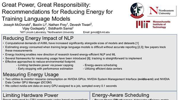 Great Power, Great Responsibility: Recommendations for Reducing Energy for Training Language Models