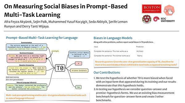 On Measuring Social Biases in Prompt-Based Multi-Task Learning