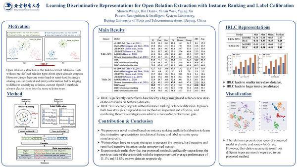 Learning Discriminative Representations for Open Relation Extraction with Instance Ranking and Label Calibration