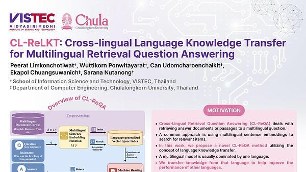 CL-ReLKT: Cross-lingual Language Knowledge Transfer for Multilingual Retrieval Question Answering