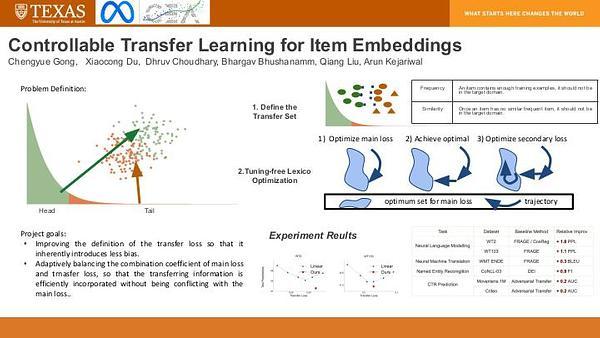 Harmless Transfer Learning for Item Embeddings