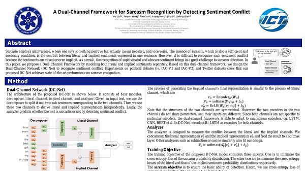 A Dual-Channel Framework for Sarcasm Recognition by Detecting Sentiment Conflict