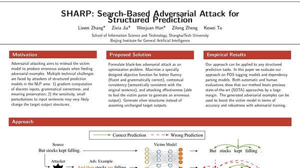 SHARP: Search-Based Adversarial Attack for Structured Prediction
