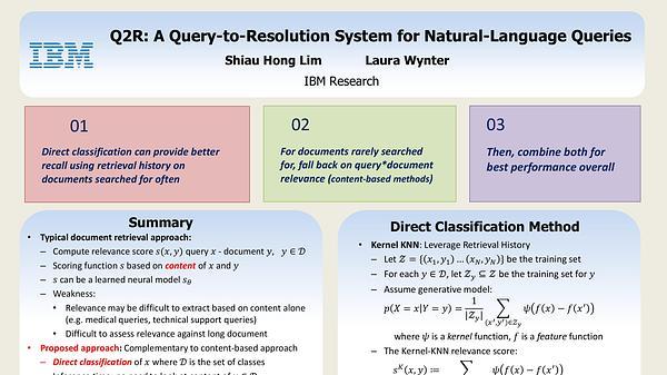 Q2R: A Query-to-Resolution System for Natural-Language Queries