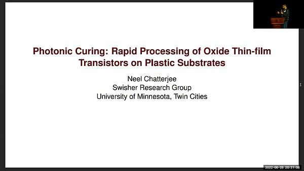 Photonic Curing: Rapid Thermal Processing of Oxide Thin-film Transistors on Plastic