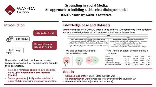 Grounding in social media: An approach to building a chit-chat dialogue model