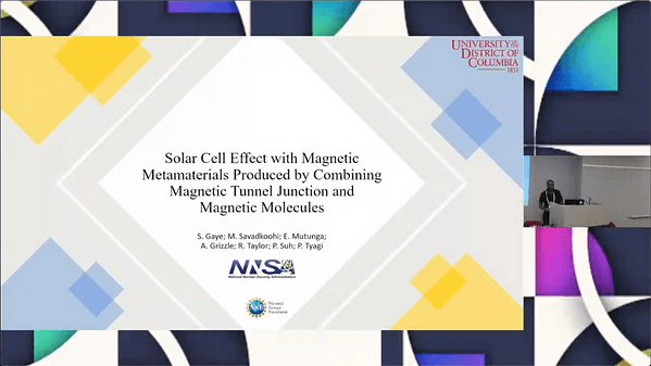 Solar Cell Effect with Magnetic Metamaterials Produced by Combining Magnetic Tunnel Junction and Magnetic Molecules