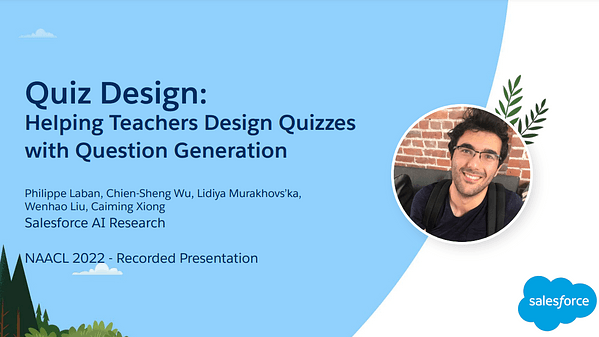 Quiz Design Task: Helping Teachers Create Quizzes with Automated Question Generation