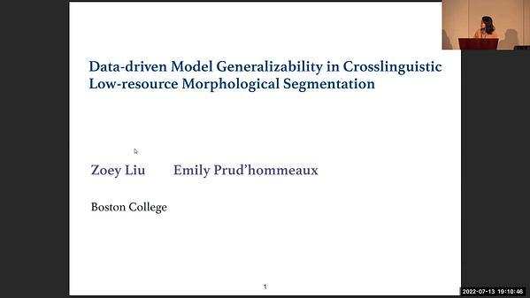 Data-driven Model Generalizability in Crosslinguistic Low-resource Morphological Segmentation