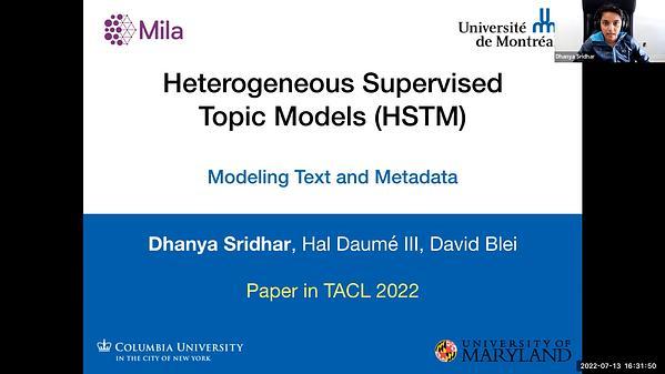 Heterogeneous Supervised Topic Models