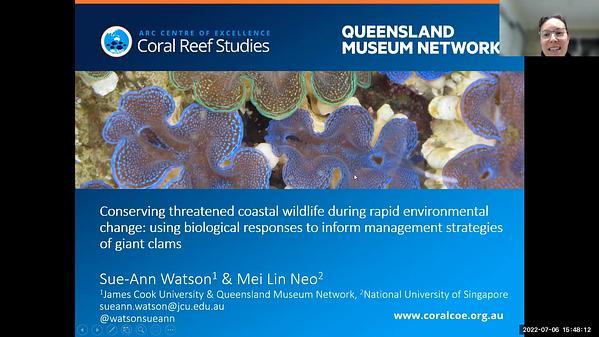 Conserving threatened coastal wildlife during rapid environmental change: using biological responses to inform management strategies of giant clams