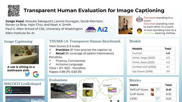 Transparent Human Evaluation for Image Captioning