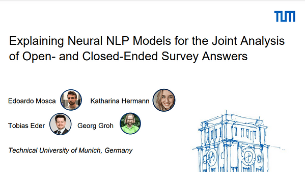 Explaining Neural NLP Models for the Joint Analysis of Open- and Closed-Ended Survey Answers