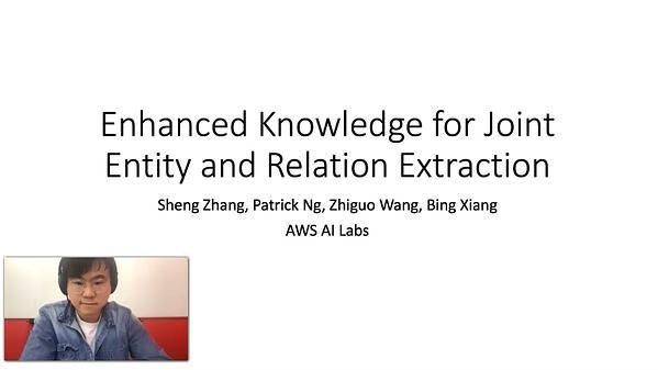 Enhanced Knowledge for Joint Entity and Relation Extraction