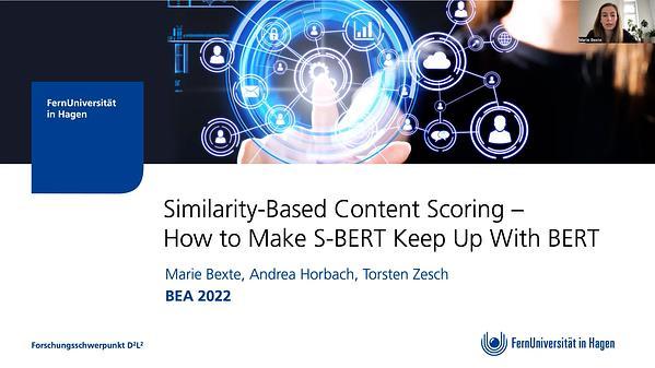 Similarity-Based Content Scoring – How to Make S-BERT Keep Up With BERT