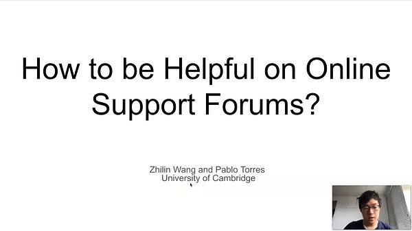 How to be Helpful on Online Support Forums?