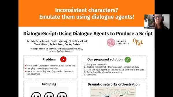 DialogueScript: Using Dialogue Agents to Produce a Script