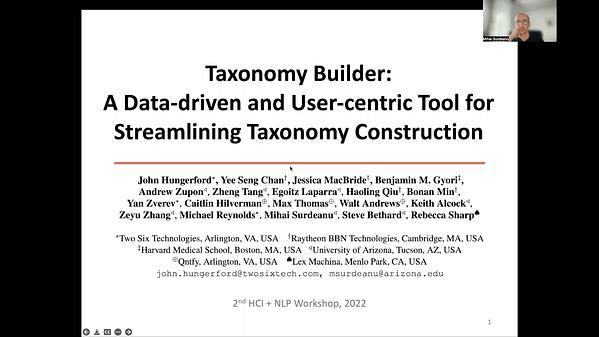 Taxonomy Builder: A Data-driven and User-centric Tool for Streamlining Taxonomy Construction