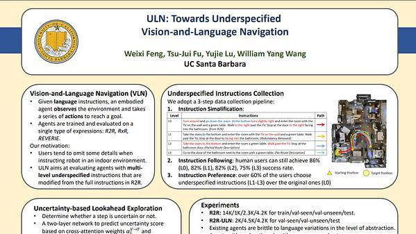 ULN: Towards Underspecified Vision-and-Language Navigation