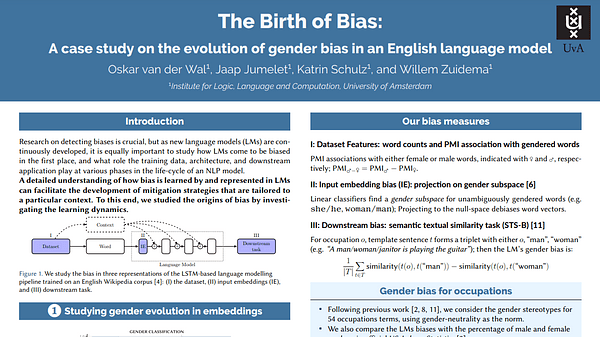 The Birth of Bias: A case study on the evolution of gender bias in an English language model