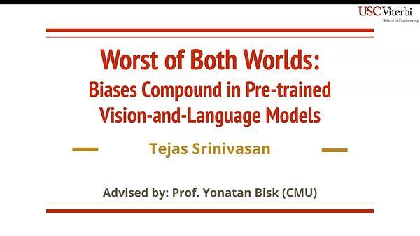 Worst of Both Worlds: Biases Compound in Pre-trained Vision-and-Language Models