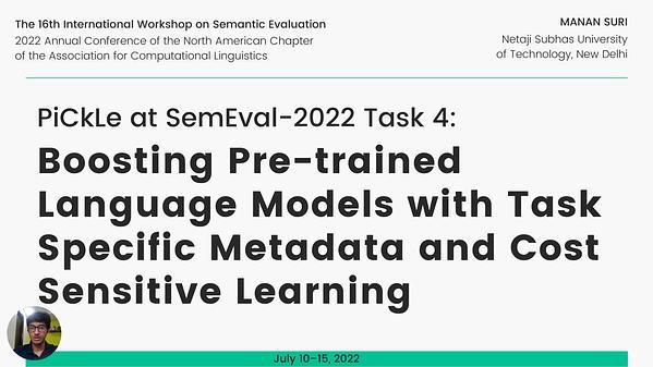 Boosting Pre-trained Language Models with Task-Specific Metadata and Cost Sensitive Learning