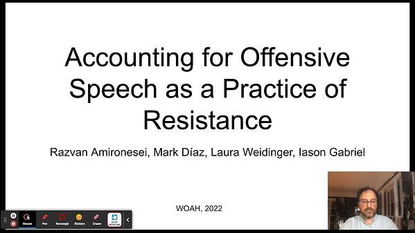Accounting for Offensive Speech as a Practice of Resistance