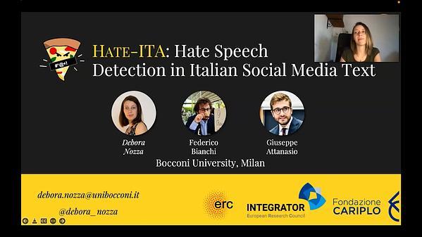 HATE-ITA: Hate Speech Detection in Italian Social Media Text