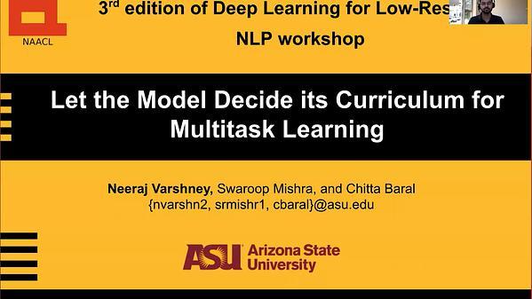 Let the Model Decide its Curriculum for Multitask Learning