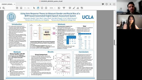 Using Item Response Theory to Measure Gender and Racial Bias of a BERT-based Automated English Speech Assessment System