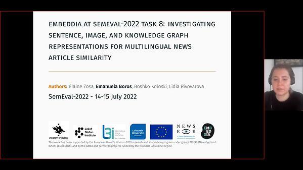 EMBEDDIA at SemEval-2022 Task 8: Investigating Sentence, Image, and Knowledge Graph Representations for Multilingual News Article Similarity