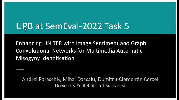 Enhancing UNITER with Image Sentiment and Graph Convolutional Networks for Multimedia Automatic Misogyny Identification