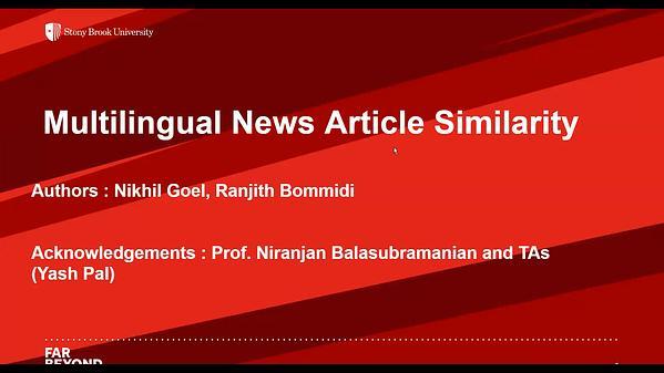 SemEval-2022 Task 8: Multi-lingual News Article Similarity