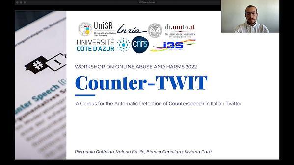 Counter-TWIT: An Italian Corpus for Online Counterspeech in Ecological Contexts