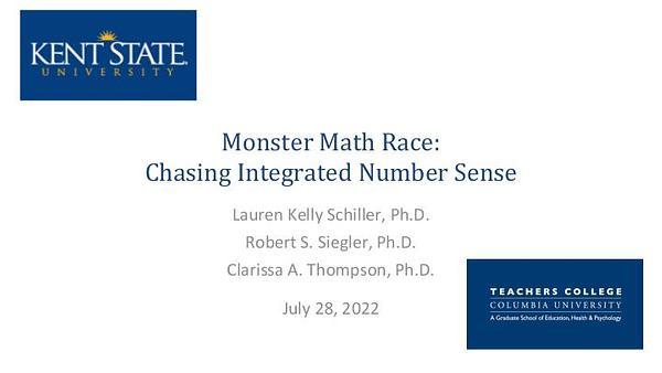 Monster Math Race: Chasing Integrated Number Sense