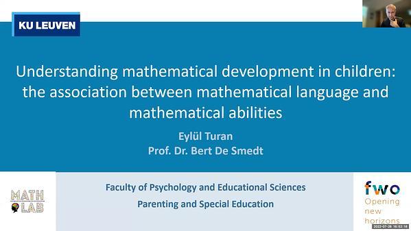 Understanding mathematical development in preschool children: the association between mathematical language and mathematical abilities