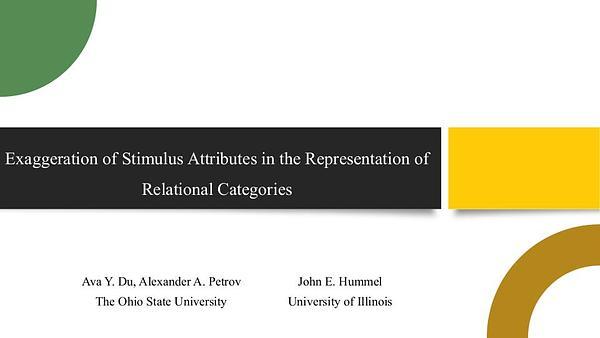 Exaggeration of Stimulus Attributes in the Representation of Relational Categories